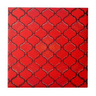 Red Arabesque Pattern Tile