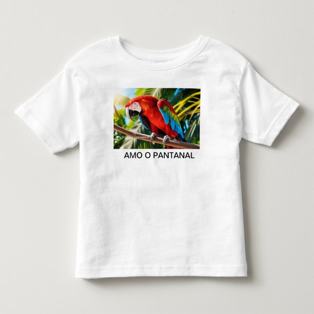 Red Arara Children's Shirt (Front)