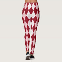 Red Argyle Crimson Pink Small Diamond Shape