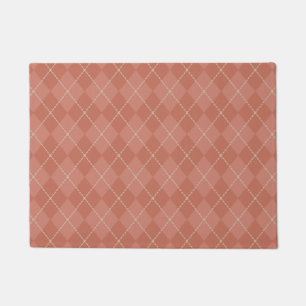Red Argyle Doormat
