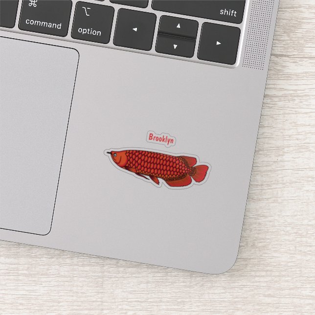 Red Arowana fish cartoon illustration  (Detail)