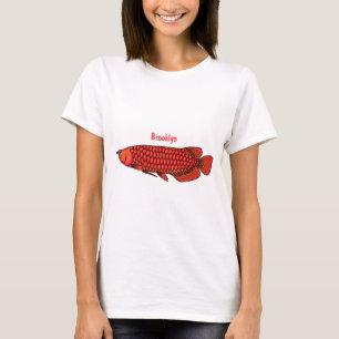 Red Arowana fish cartoon illustration T-Shirt