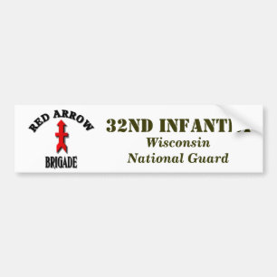 Red Arrow Brigade Military Bumper Sticker