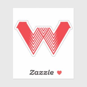 Red Arrow Creative line W letter