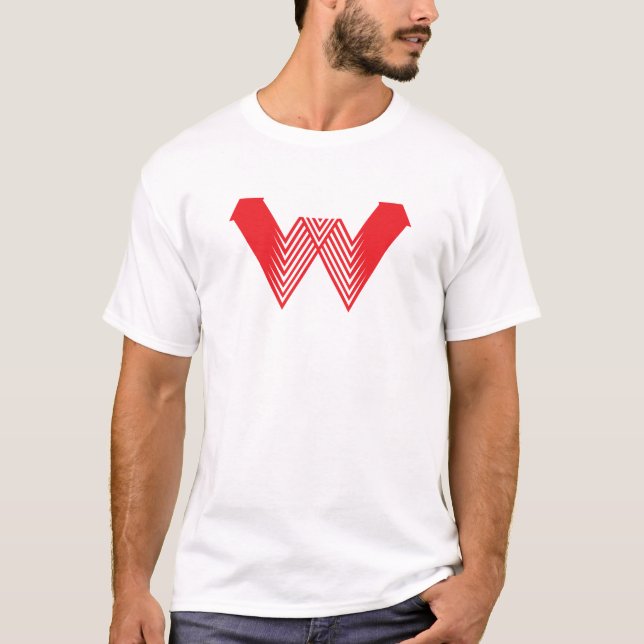 Red Arrow Creative line W letter T-Shirt (Front)