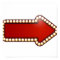 Red Arrow Sign with Lights