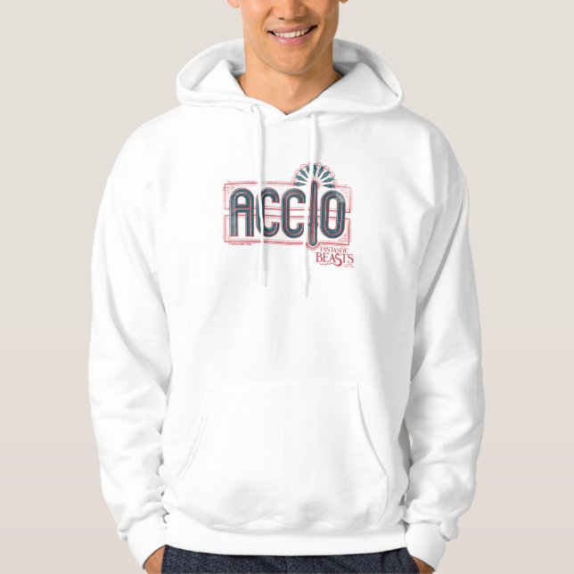 Red Art Deco ACCIO™ Spell Graphic Hoodie (Front)