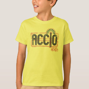 Red Art Deco Accio Spell Graphic T-Shirt