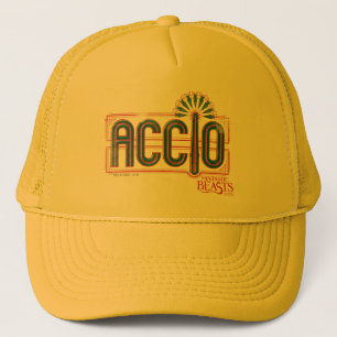 Red Art Deco ACCIO™ Spell Graphic Trucker Hat