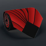 Red Art Deco Design Tie<br><div class="desc">This art deco design necktie, also known as a tie or long tie, is a piece of fabric worn around the neck, typically under a shirt collar, and tied in a knot in the front. It is a decorative or symbolic item of formal neckwear or office attire, often draped down...</div>