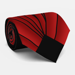 Red Art Deco Design Tie