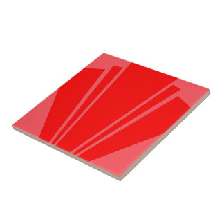 Red Art Deco Design Tile