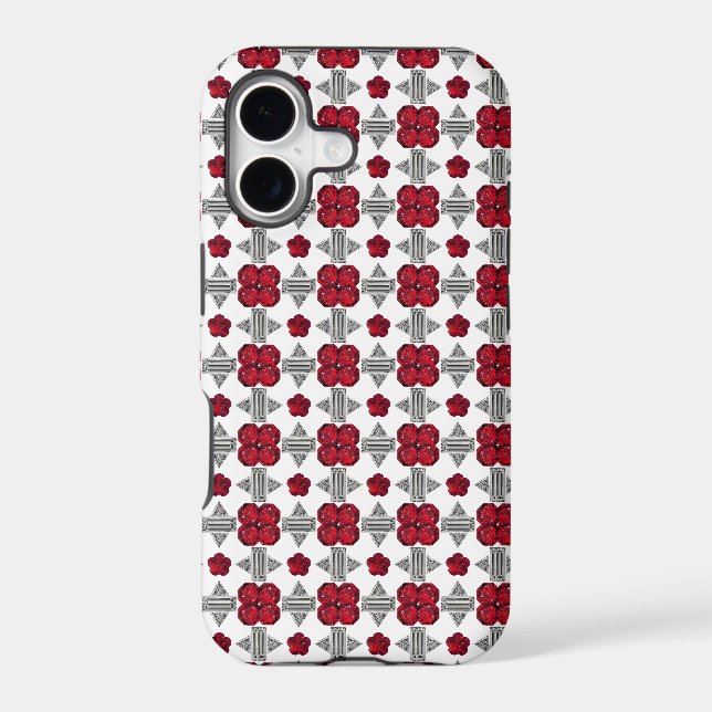 Red Art Deco Pattern (Back)
