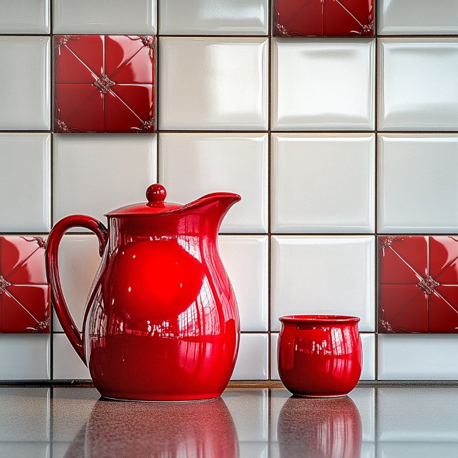 Red Art Deco  Tile (Creator Uploaded)