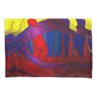 Red Art Lady Pillowcase