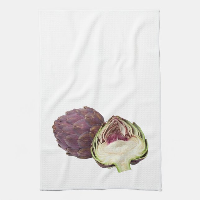 'Red Artichoke' Kitchen Towel (Vertical)