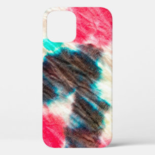 Red Artistic Dirty. Shibori Pattern. Summer Brush iPhone 12 Case