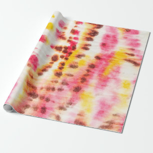 Red Artistic Dirty. Tie Dye Texture. Gray Brush Pa Wrapping Paper