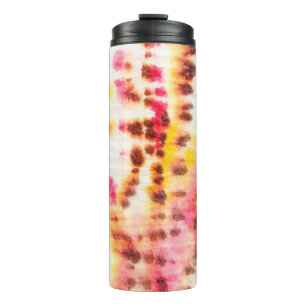 Red Artistic Dirty. Tie Dye Texture. Grey Brush Pa Thermal Tumbler