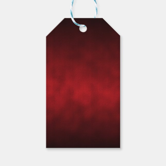 Red Artsy Gothic Ombre Gift Tags (Front)