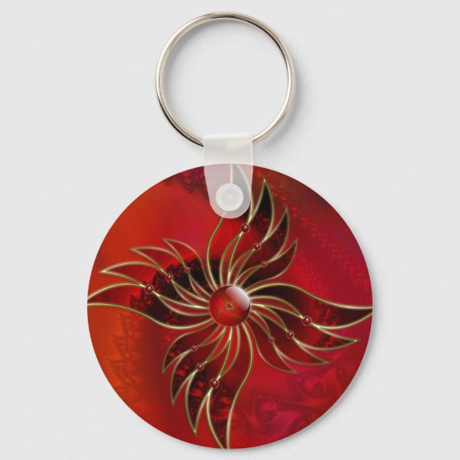 Red As the Flame Keychain (Front)