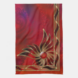 Red As the Flame Kitchen Towel