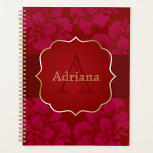 Red Asian Style Personalised Planner