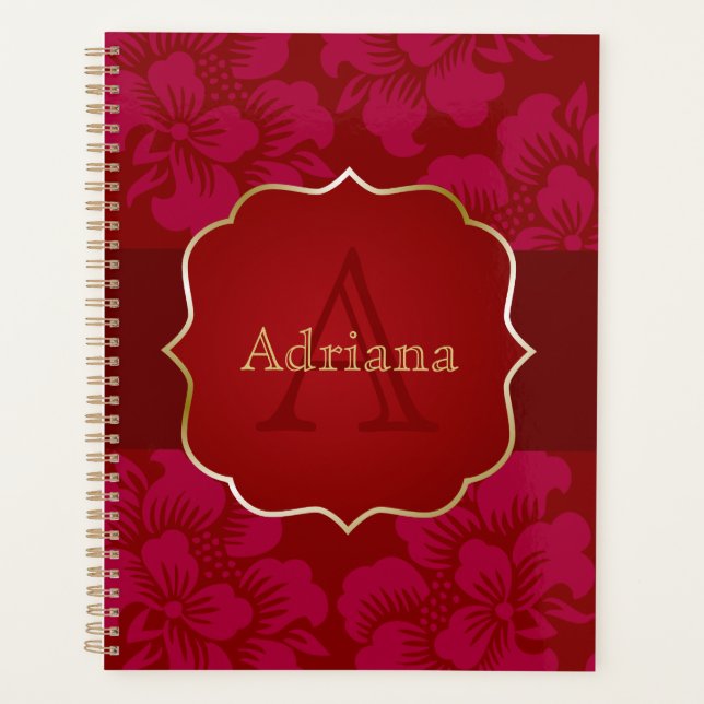 Red Asian Style Personalised Planner (Front)