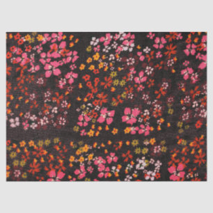 Red assorted flowers Tissue Paper