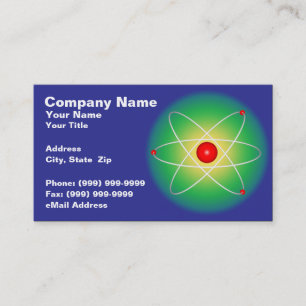 Red Atom Against a Graduated Background Calling Card