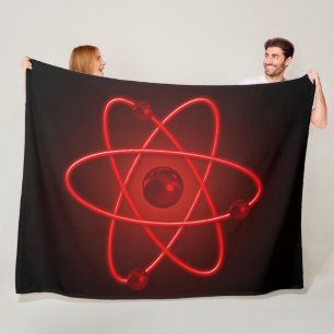 RED ATOM FLEECE BLANKET
