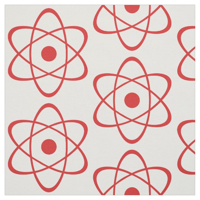 Red Atom Symbol Fabric (Swatch)