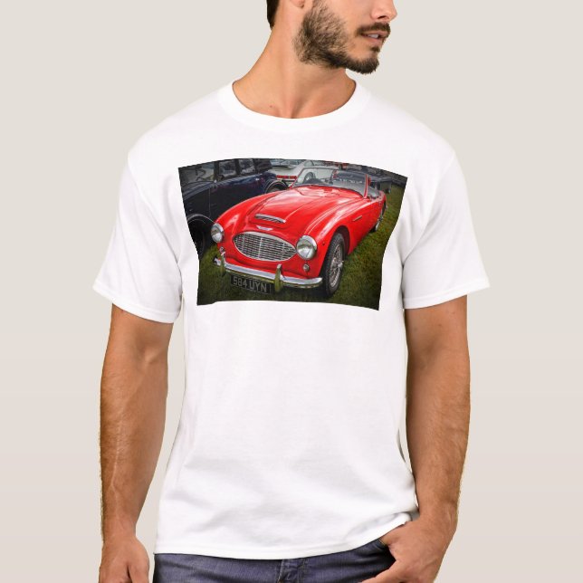 Red Austin Healey 3000 classic sports car T-Shirt (Front)