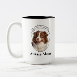 Red Australian Shepherd Mum Two-Tone Coffee Mug