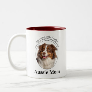 Red Australian Shepherd Mum Two-Tone Coffee Mug