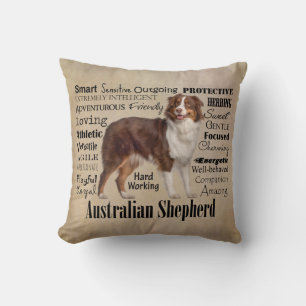 Red Australian Shepherd Traits Cushion