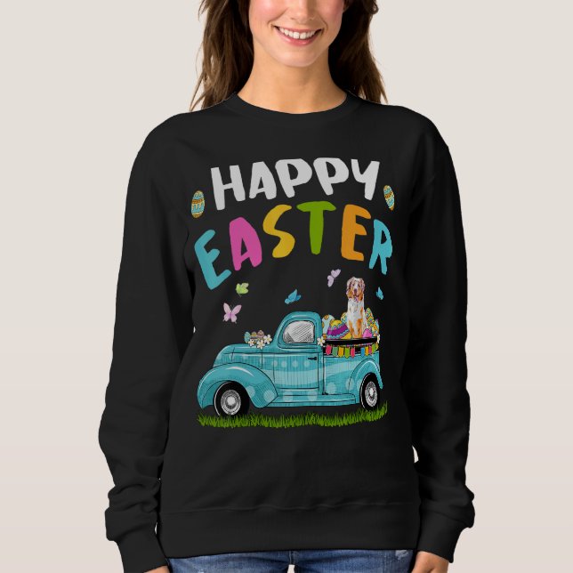 Red Australian Sshepherd With Bunny Ears Egg Hunti Sweatshirt (Front)