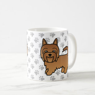 Red Australian Terrier Cute Cartoon Dog Coffee Mug