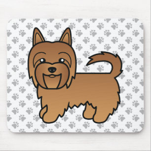 Red Australian Terrier Cute Cartoon Dog Mouse Mat