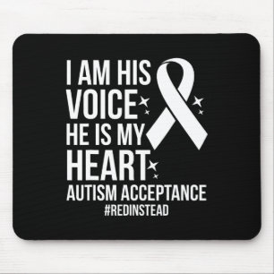 Red Autism Awareness Acceptance Red Instead 2024 Mouse Mat