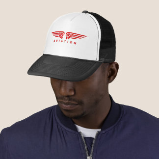 Red Aviation Wings Logo Cap
