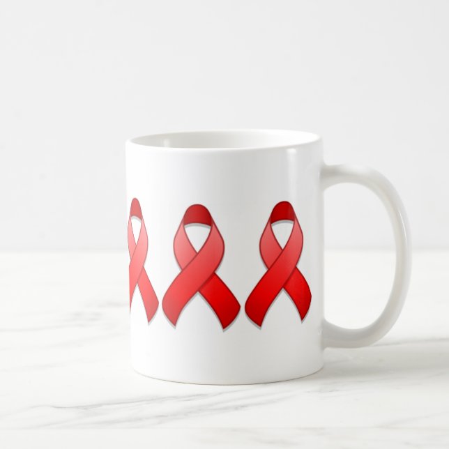 Red Awareness Ribbon Mug (Right)