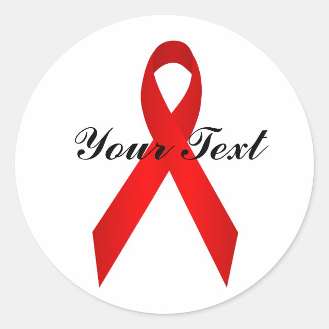 Red Awareness Ribbon Sticker (Front)