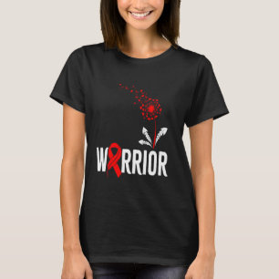Red Awareness Ribbon Support High Blood Pressure W T-Shirt