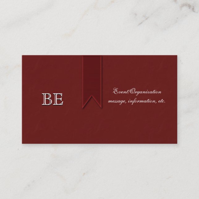 Red Awareness Support Professional Business Cards (Front)