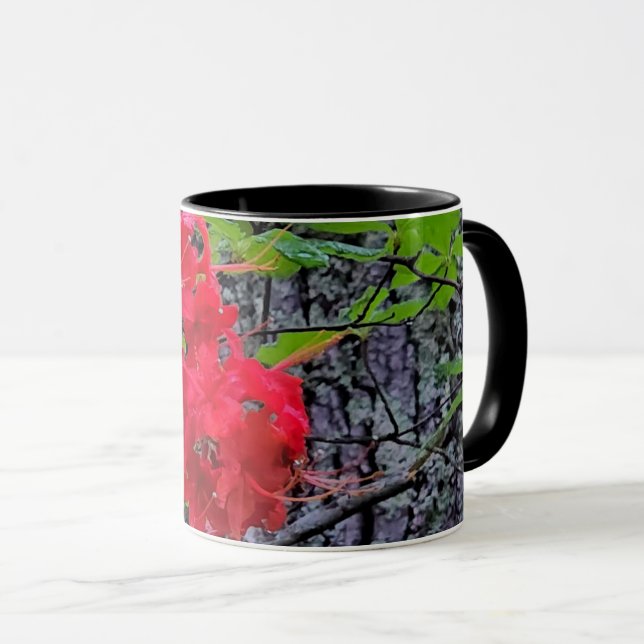 Red Azalea Flowers Mug (Front Right)