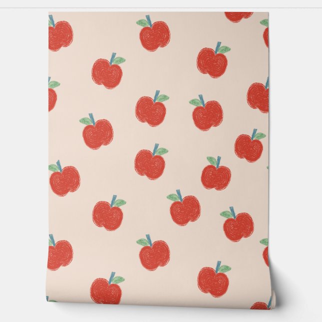 Red baby  apples wallpaper (Unrolling)