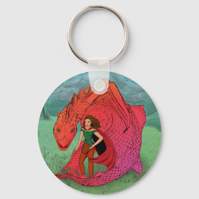 Red Baby Dragon Key Ring (Front)