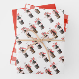 Red Baby Soda Ready to POP  Wrapping Paper Sheet