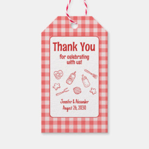 Red BaByQ Baby Shower BBQ Gift Tags